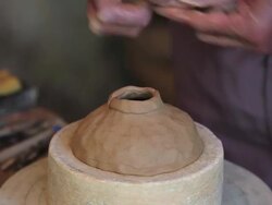 CU Shot of Man making Nazca pottery / South Of Peru, Nazca, Peru Stock Footage