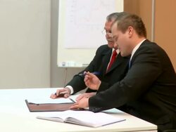 HD DOLLY: Business Deal Stock Footage