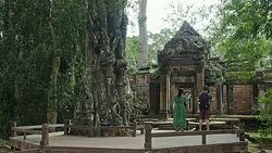 Entrance to the Taphom castle Stock Footage