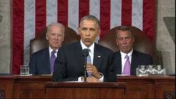 President Barack Obama says a growing economy, shrinking deficits and booming energy production have raised the U.S. out of the recession.  (Jan. 20) News Clip