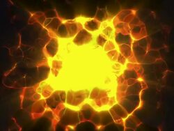 Loopable shiny fire background Stock Footage
