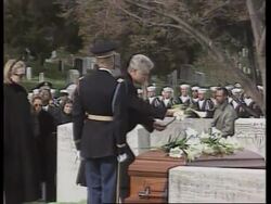 USA: WASHINGTON:  RON BROWN BURIED WITH FULL MILITARY HONOURS News Clip
