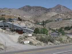 Virginia City small silver mine Stock Footage