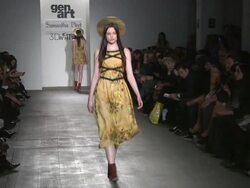 Models walk the runway at Crest 3D White Presents Art Garde Designers at The Box at Lincoln Center on 02/09/2012 in New York, NY, United States Stock Footage