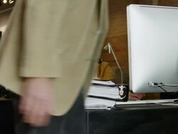 MS DS Female office worker working at office desk / Provo,Utah,USA Stock Footage