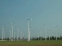 Wind Energy at Twilight Stock Footage