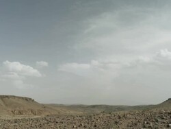 Open sky and the sharp, rocky scenery of the Atlas mountains. Stock Footage