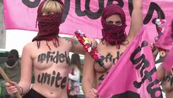 CLEAN : Femen demonstrates against Islamic State News Clip