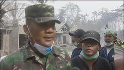 Daylight devastation after eruption; worst-hit village; bodies News Clip