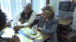 Clinton Meets Local Officials in Hartford Diner News Clip