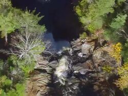 WS ARIEAL ZO View of Falls / Maine, United States Stock Footage