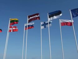 various country flags Stock Footage
