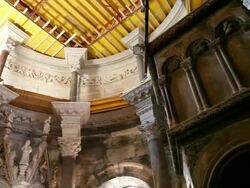 Split, Plalace of Diocletian, interior view in the Cathedral of Saint Domnius Stock Footage
