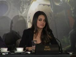 Mila Kunis on the flying stunts, Sam Raimi on the actors doing the stunts at 'Oz The Great and Powerful' Press Conference at Claridges Hotel on March 01, 2013 in London, England (Footage by WireImage Video/Getty Images) Stock Footage