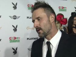INTERVIEW - David Arquette on the Playboy party, the superbowl and his predictions at The Playboy Party Presented By Crown Royal Stock Footage