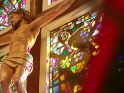 Religious Cross and Jesus Stock Footage