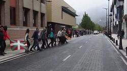 CLEAN : Human Chain in the Basque Country to support Catalonia News Clip