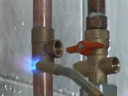 HD: Welding Valves On Pipes Stock Footage