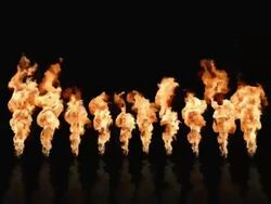 Fire stage Stock Footage