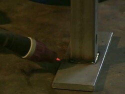 CU Shot of Welding of stainless steel / Konz, Rhineland-Palatinate, Germany Stock Footage