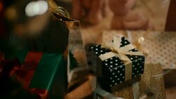 Kids opening presents on christmas Stock Footage
