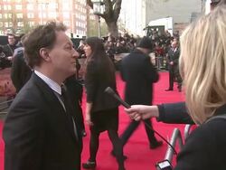 Simon Beaufoy at Salmon Fishing In The Yemen European Premiere at ODEON Kensington on April 10, 2012 in London, England. Stock Footage