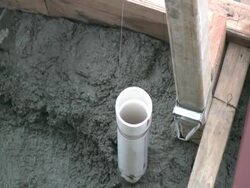 Construction: Shovel Wet Cement / Concrete Stock Footage