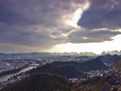 Guilin City Scene, China Stock Footage