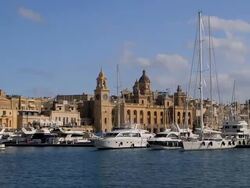 WATERFRONT MARITIME MUSEUM AND ST LORENZO DOME Stock Footage
