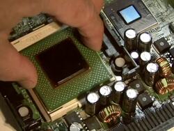 Unplug and reinstall CPU into motherboard Stock Footage