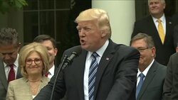 CLEAN : Jubilant Trump vows to finish off Obamacare catastrophe (2) News Clip