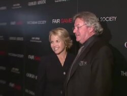 Katie Couric and Joseph Wilson at the Giorgio Armani & The Cinema Society Host A Screening of 'Fair Game Stock Footage