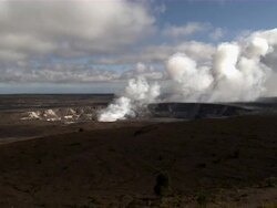 Zoom in to steam rising from ground. Stock Footage