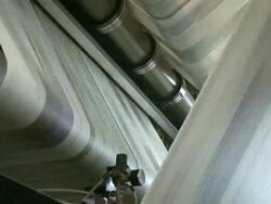 MS TU View of web press news paper print office / Ruesselsheim, Hesse, Germany  Stock Footage