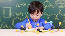Child Learning chemistry Stock Footage