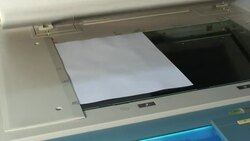 Man Working with Photocopier Machine Stock Footage