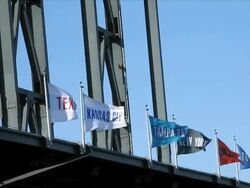 Waving Flags (NTSC) Stock Footage