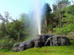 Beautiful geyser erupting Stock Footage