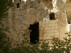 HD The Garden Tomb of Christ Jesus Stock Footage