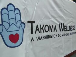 Marijuana, pipes, vaporizers, paraphernalia, and the exterior of a medical marijuana dispensary Stock Footage