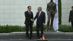 CLEAN : Macron leads Paris 2024 team in Olympics bid News Clip