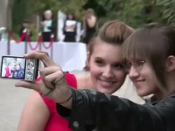 Maggie Grace leaving The Influence Affair in Bel A Stock Footage