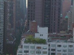 WS AERIAL View of buildings with bridge / New York, United States Stock Footage
