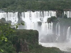 WS View of waterfall /  IguazÃƒÂº waterfall, ParanÃƒÂ¡, Brasil Stock Footage