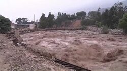 VOICED : Peru intenta emerger del lodo pero lluvias arrecian News Clip