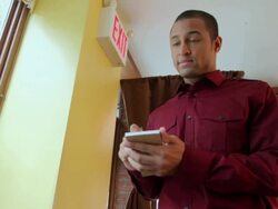 Waiter taking food order in restaurant Stock Footage