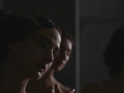 Three ballerina's performing ballet, close up portrait shot Stock Footage