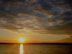 Time lapse Sunset on the water Stock Footage