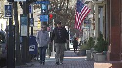 Pedestrians in Alxandria, Virginia, US News Clip