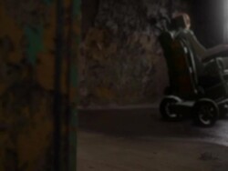 lonely wheelchair man Stock Footage